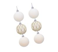 Qusinfc 6X Flocking Christmas Balls, Velvet Finish, Holiday, Bai she