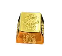 Qusinfc Ancient Chinese Styles Brasses ESC Keycap with Lucky Fortunes Design for Mechanical Keyboards ESC Keycap
