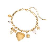 Qusinfc Beautiful Heart Shaped Frame Photo Frame Wedding Jewelry Stainless Steel Texture for Various Occasion Stainless Steel Photo Locket