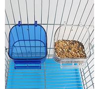 Qusinfc Bird Bath Box Cleaning Pet Supplies Cockatiel Bathtub With Hanging Clips Perch For Little Bird Portable Birdcage Shower Parrot Bathtub Sink Perch For Cage