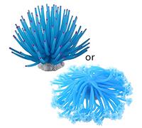 Qusinfc Blue Artificial Silicone Sea Anemone Aquarium Coral Ornaments Fish For Tank Decoration Safe And Harmles Fish Tank Sea Anemone