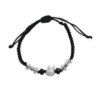 Qusinfc Braided Rabbits Charm Handwoven Cord Present for Youthful Trendsetters and Art Lovers Matching Bracelets for Couples