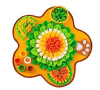 Qusinfc Bright Color Slow Feed Dog Mats Flower Shape Snuffle Pad for Patience and Intelligence Interaction Treat Finding Activity Slow Feeding Mats for Dog