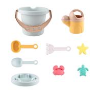 Qusinfc Brightly Colored Sandbox Play Items 9 Piece Collection Including Mold Shovel and Pail for Outdoor Fun Beach Dolls Set ' S Sand Play Colorful Beach Toy