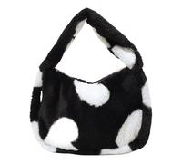 Qusinfc Casual Soft Heart Shaped Top Handle Bag For Women Soft Plush Handbag Shopping Bags For Fashion Girls And Teens Versatile Women's Bag