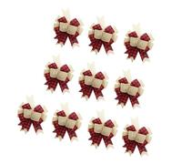 Qusinfc Christmas Tree And Wreath Adornment Christmas Bowknots In Traditional Checker For Home Office And Mall Decoration Polyester Bowknots