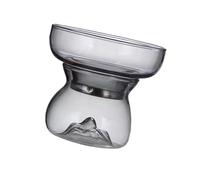 Qusinfc Clear Views Transparency Teas Strainer Borosilicate Glass Easy Brewing Miniature Clear Glass Teapot for Brewing Infuser