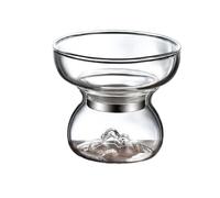 Qusinfc Clear Views Transparency Teas Strainer Borosilicate Glass Easy Brewing Miniature Clear Glass Teapot for Brewing Infuser