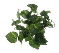 Qusinfc Climber Flexible Leaves Terrarium Jungle Habitat Decor For Snake Bearded Dragon Accessories Driftwood Supplies Heating Pad Tank Plant Fake Leopard Earth