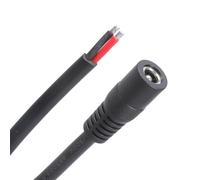 Qusinfc DC5.5x2.5mm Female Barrels Power Cord 25cm/100cm 16AWG High Current Capacity For LED Strips CCTV Systems Repair DVR Solar Systems Power Cable