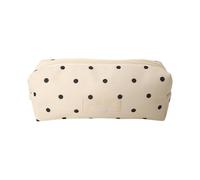 Qusinfc Dotted Print Fabric Pencil Case Big Capacity Pencil Pouches Travel Cosmetic Bag for Student Women School Offices Travel Large Capacity Pen Storage Case