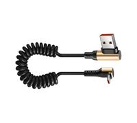 Qusinfc Fast Power Cable USB To Type C Spring Reinforced Body Anti Break Design Angled Connectors Suitable For Mobile Devices Spring Protections Data Line