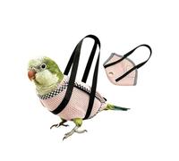Qusinfc Fold-Flat Bird Travel Tote Suited to Small Pet Birds, S, A S | Breathable Mesh Structure, Twin Strap Handling for Daily Use