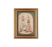 Qusinfc Framed Vintage Western Canvas Wall Art, S2129 21X30CM