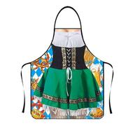 Qusinfc Funny Beer Apron German Oktoberfest Bavarian Kitchen Cooking Aprons For Women Men Kitchen Cooking BBQ Apron Beer Festival Aprons