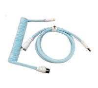 Qusinfc Gaming Keyboard Coiled Cable USB Highly Rebounds Effect With Metal Aviation Connector 1.5M Braided