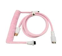 Qusinfc Gaming Keyboard Coiled Cable USB Highly Rebounds Effect With Metal Aviation Connector 1.5M Braided