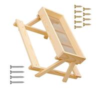 Qusinfc Handcrafted Wooden Chicken Gathering Table Feeder Promotes Hygienic Eating Habits for Poultry Pet Chicken Feeding Equipment