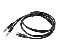 Qusinfc Headphone Splitter Cable 3.5mm Female To 2x 3.5mm Male Extension Line 80CM For Gaming Headsets Speakers Headphone And Splitter