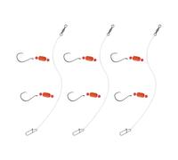 Qusinfc Heavy Type Fishing Leader with Multiple Size Hook Compacts Saltwater Rigs for River Angling Adjustable Rigs with Swivels