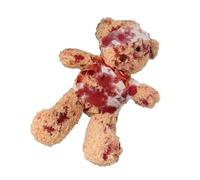 Qusinfc Horror Inspired Injured Small Bear Soft Plush Figure Realistic Bear Perfect For Adults And Kids Halloween Collections Soft PP Cotton Halloween Novelty Gift