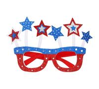 Qusinfc Independence Day Glasses With Red Blue And White Color Flag Prints Designing For 4th Of July Festivities Holiday Celebration Eyewear