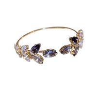 Qusinfc Minimalist Adjustable Wrist Jewelry with Cubic Zircon Stones Open Bangle Fashion Wristband for Everyday Sophistication Stylish for Women