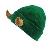 Qusinfc Novelty Knitted Cap For Women Men Adult Beanies Hat Pullover Evil Horns Unisex Halloween Party Props Stylish Devil Horn Cap Warm Knit Hat