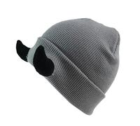 Qusinfc Novelty Knitted Cap For Women Men Adult Beanies Hat Pullover Evil Horns Unisex Halloween Party Props Stylish Devil Horn Cap Warm Knit Hat