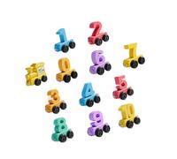 Qusinfc Number Train Building Blocks with Safe Materials, A00876 | Portable Storage Friendly Toy Train Blocks Develop Problem Solving Abilities in Kids with Creative Assembly Options