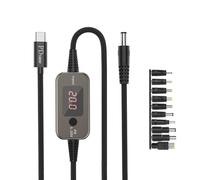 Qusinfc PD100W USB C To DC5521 Fast Charging Cord 5V 9V 12V 15V 20V 5A Adjustable Power Supply Cable With Multiple Adapters