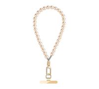 Qusinfc Pearl-Look Hand Lanyard for Smartphones, Champagne Gold
