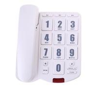Qusinfc PK3000 Landline Phone Corded Desk Telephone With Large Buttons Loud Redial Memory For Seniors Fixed Landline Big Button Amplified Home With Loud Telephone For Elderly And LowVision Users