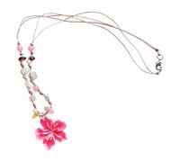 Qusinfc Playful Beaded Flower Chain Necklace Vibrant Color and Sweet Design Collarbone Chain Teens Fashion Beaded Neck