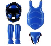 Qusinfc Professional Taekwondo Karate Sparring Gear Complete Protections Set with Ventilated Foam Padding for Adults Youth Kickboxing Defense Set