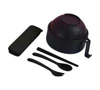 Qusinfc Quick Serve Microwave Bowl with Accessories Spoon Chopsticks Fork for Fast and Easy Dining Cook Bowl
