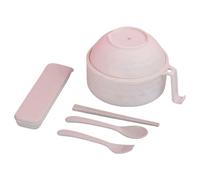 Qusinfc Quick Serve Microwave Bowl with Accessories Spoon Chopsticks Fork for Fast and Easy Dining Cook Bowl