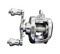Qusinfc Reel Shaped Pendant for Fishing Enthusiasts, Silver