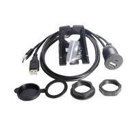 Qusinfc Reinforced USB2.0 A Male To USB Female And Type C Adapter Cable 1M For Car Motorcycle Marine Equipment PVC Type C Female To A Male Extension Cord