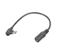 Qusinfc Right Angled USB C to 5.5x2.1mm Power Cord 9V 12V 15V 20V Fixed Voltages Supply for CCTV Cameras Routers LED Displays Home Security Power Cable