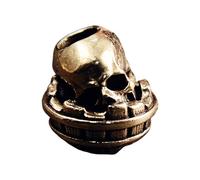 Qusinfc Skull Spaceship Shape Paracords Charm Metal Texture, White copper