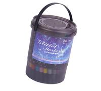 Qusinfc Soft Tip Acrylic Marker Storage Bucket Multiple Colors Fade Resistant Inks Ideal for Professional Drawing Adult Coloring Acrylic Markers Set