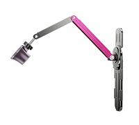 Qusinfc Space Saving Hair Dryer Holder with Extendable Arm and 360 Degree Rotation for Versatile Styling Strong Metal Dryer Stand