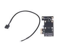 Qusinfc Space Saving Small PCIE to PCIE Adapter Card Metal, Set A