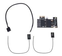 Qusinfc Space Saving Small PCIE to PCIE Adapter Card Metal, Set B