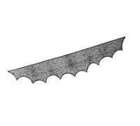 Qusinfc Tablecloth Halloween Decoration Polyester Web Table Runner Mantel Scarf Pattern Optional Mantle Decoration