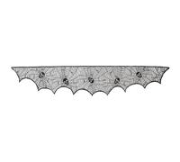 Qusinfc Tablecloth Halloween Decoration Polyester Web Table Runner Mantel Scarf Pattern Optional Mantle Decoration
