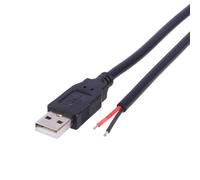 Qusinfc USB Connector to Stripped End Power Cable 18 AWG, Males head
