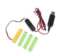 Qusinfc USB Power Converter AA Battery Eliminators Replace 4Pcs 1.5V AA Batteries For Remote Control LED Light Electronic Toy Usb Power Supply Cable Extension