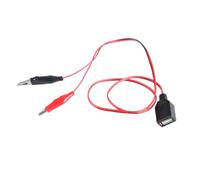 Qusinfc USB To Two Clips Connector Cable 5V/1.5A Output Test Cord For Various 5V Appliances 60cm Long Electronic Testing Cord